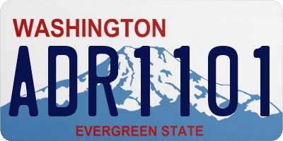 WA license plate ADR1101