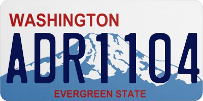 WA license plate ADR1104