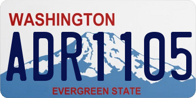 WA license plate ADR1105