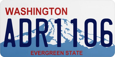 WA license plate ADR1106