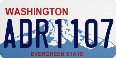 WA license plate ADR1107
