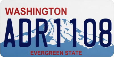 WA license plate ADR1108