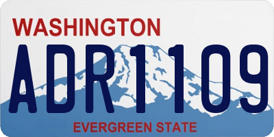 WA license plate ADR1109