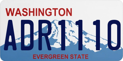 WA license plate ADR1110