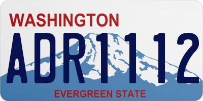 WA license plate ADR1112