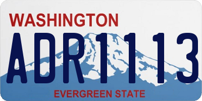 WA license plate ADR1113