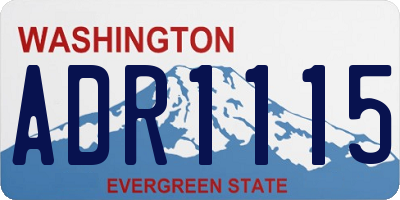 WA license plate ADR1115
