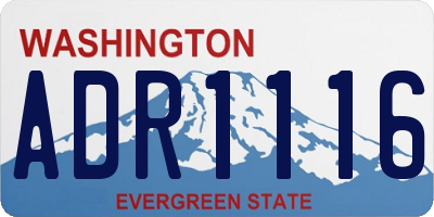 WA license plate ADR1116