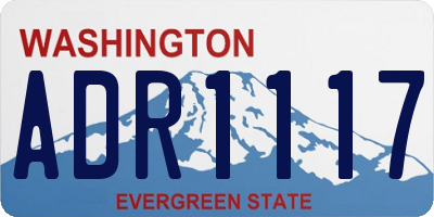 WA license plate ADR1117