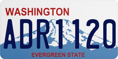 WA license plate ADR1120