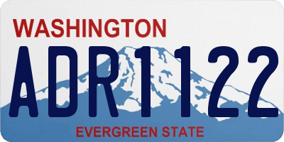 WA license plate ADR1122