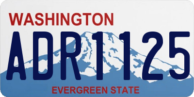 WA license plate ADR1125
