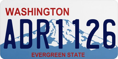 WA license plate ADR1126