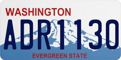 WA license plate ADR1130