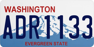 WA license plate ADR1133