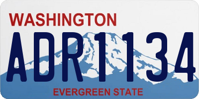 WA license plate ADR1134