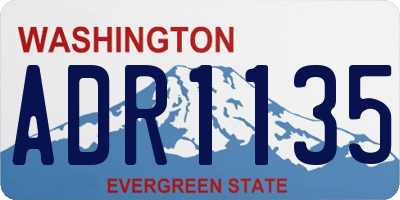 WA license plate ADR1135