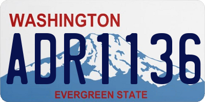 WA license plate ADR1136
