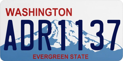 WA license plate ADR1137