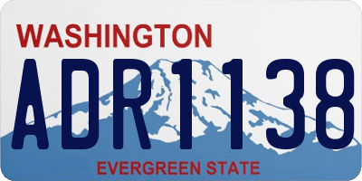 WA license plate ADR1138