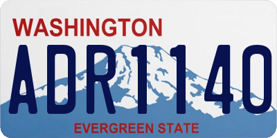 WA license plate ADR1140