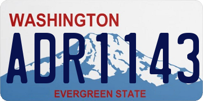 WA license plate ADR1143