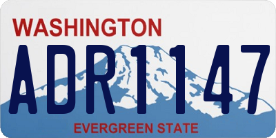 WA license plate ADR1147