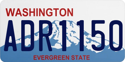 WA license plate ADR1150