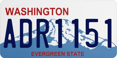 WA license plate ADR1151