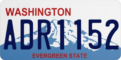 WA license plate ADR1152