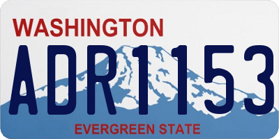 WA license plate ADR1153