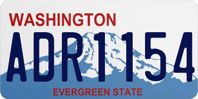 WA license plate ADR1154