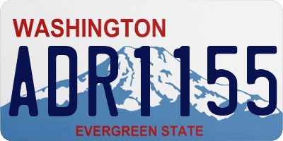 WA license plate ADR1155