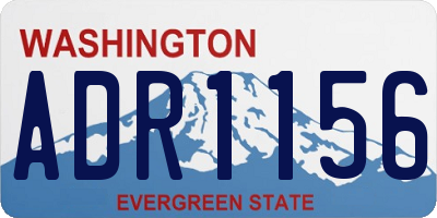 WA license plate ADR1156