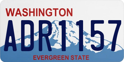 WA license plate ADR1157