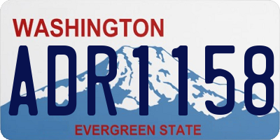 WA license plate ADR1158