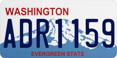 WA license plate ADR1159