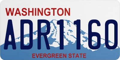 WA license plate ADR1160
