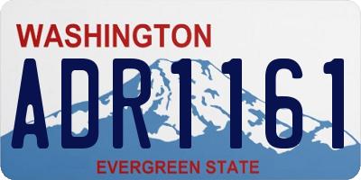 WA license plate ADR1161