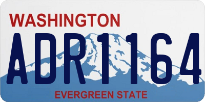 WA license plate ADR1164
