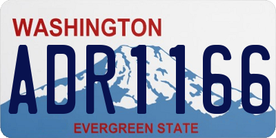 WA license plate ADR1166