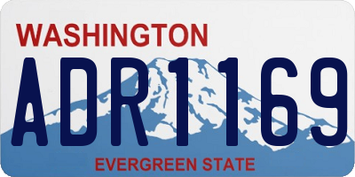 WA license plate ADR1169