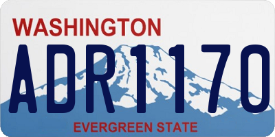 WA license plate ADR1170