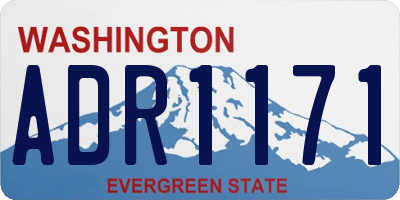 WA license plate ADR1171