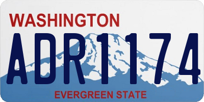 WA license plate ADR1174