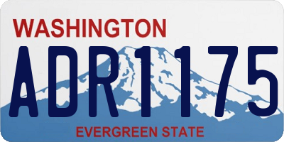WA license plate ADR1175