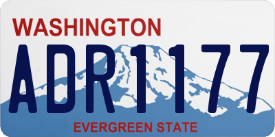 WA license plate ADR1177