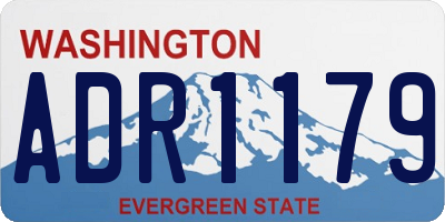 WA license plate ADR1179