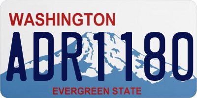 WA license plate ADR1180