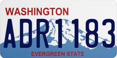 WA license plate ADR1183